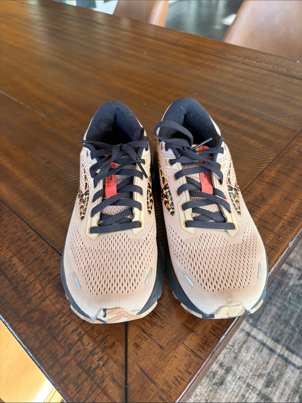 Brooks Women's Running Shoes in Light Pink with Black Accents - Picture 2 of 5
